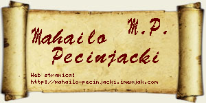 Mahailo Pecinjački vizit kartica